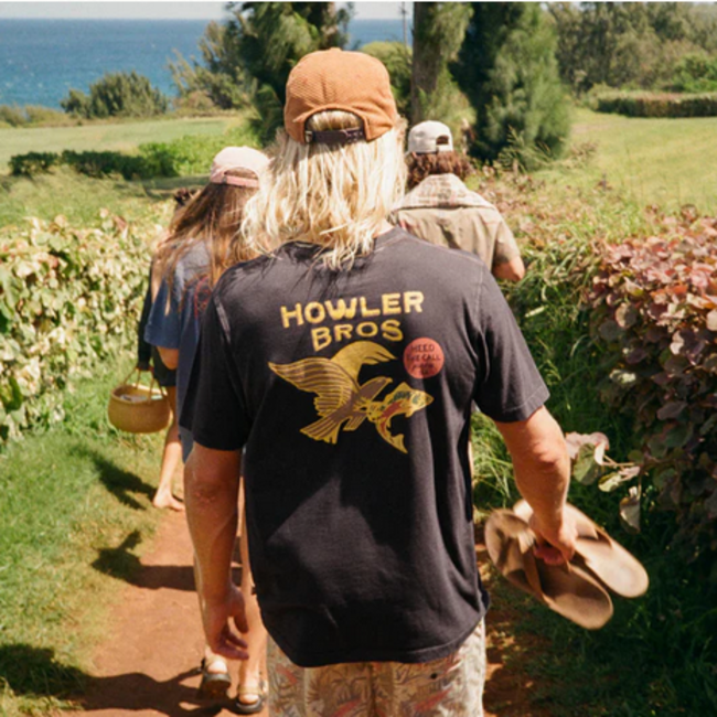 Howler Brothers Cotton Pocket T-Shirt - Osprey Prey : Black