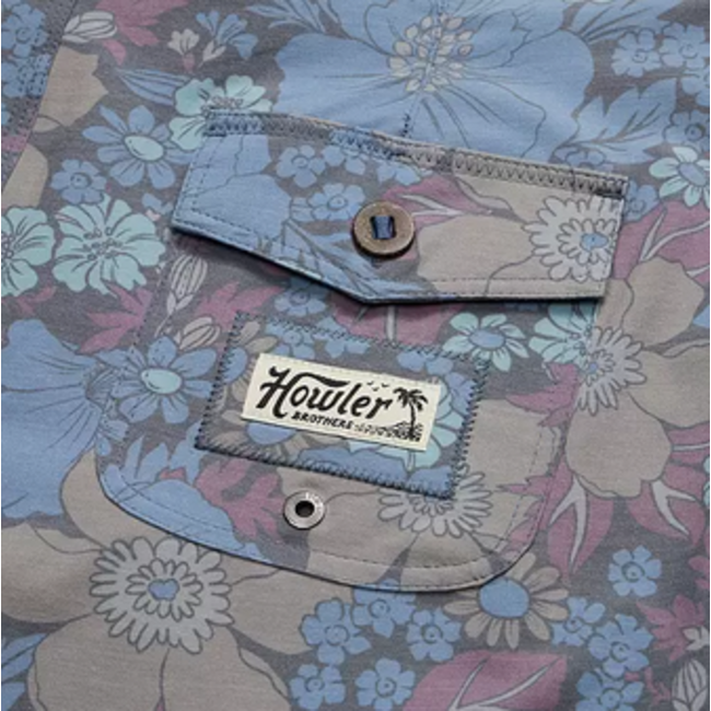 Howler Brothers Bruja Boardshorts - Flower Power : Blues