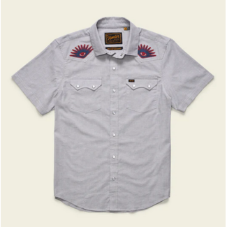 Howler Brothers Crosscut Deluxe Snapshirt - High Times : Light Grey