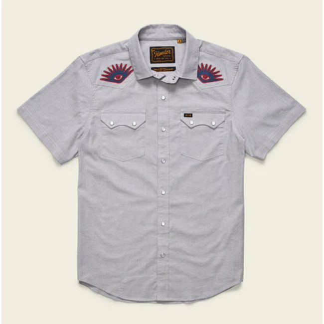 Howler Brothers Crosscut Deluxe Snapshirt - High Times : Light Grey
