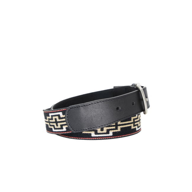 La Matera Caballero Black Woven Belt