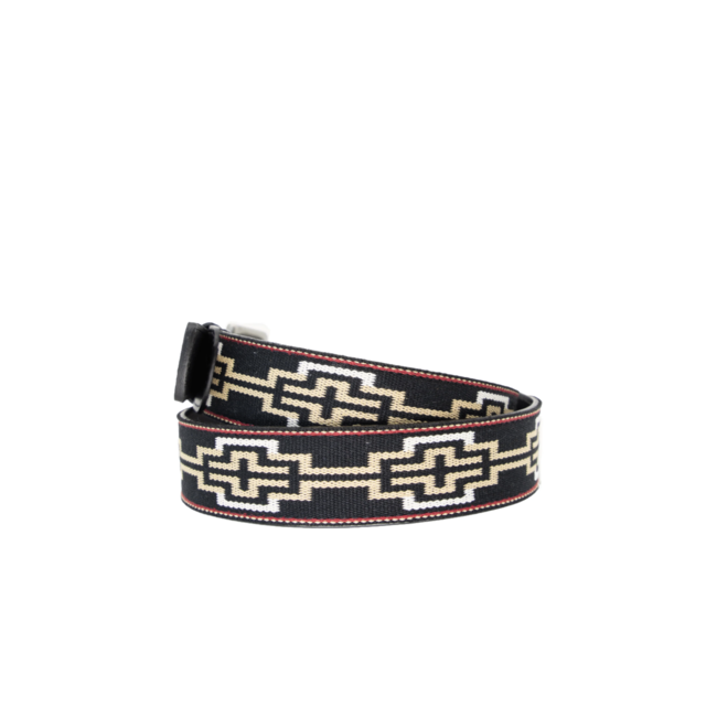 La Matera Caballero Black Woven Belt