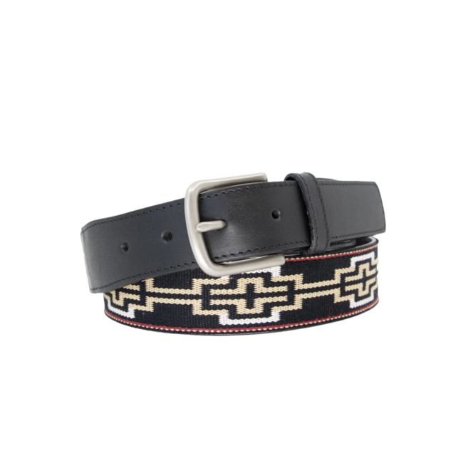La Matera Caballero Black Woven Belt