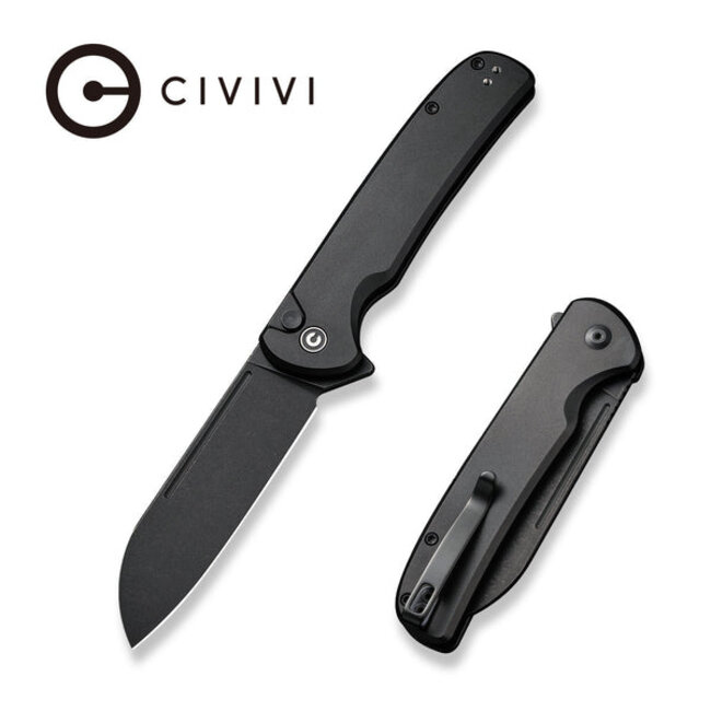 Civivi Chevalier Button Lock Black Aluminum