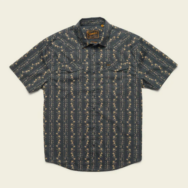 Howler Brothers H Bar B Snapshirt - Hibiscus Ribbons : Antique Black