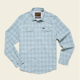 Howler Brothers H Bar B Tech Longsleeve : Kent Plaid : Iron Blue