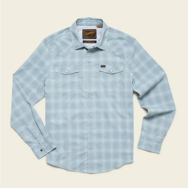 Howler Brothers H Bar B Tech Longsleeve : Kent Plaid : Iron Blue