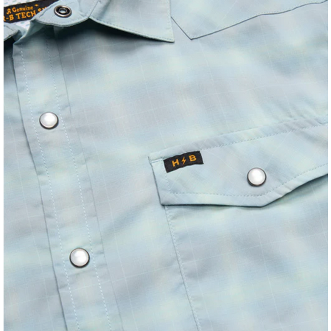 Howler Brothers H Bar B Tech Longsleeve : Kent Plaid : Iron Blue