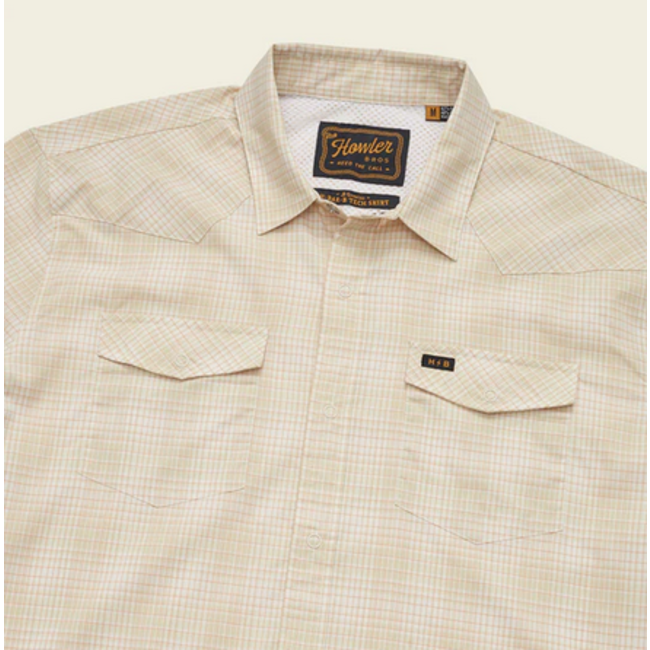 Howler Brothers H Bar B Tech Longsleeve : Mosquero Stripe : Brown Rice