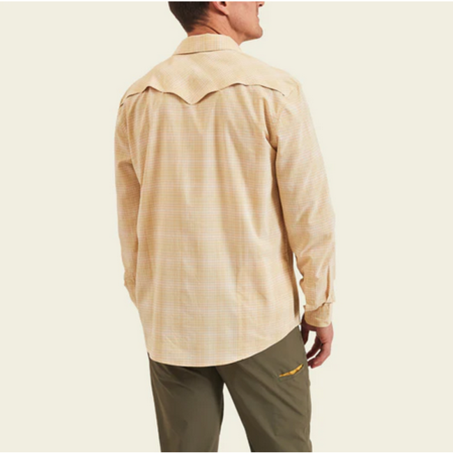 Howler Brothers H Bar B Tech Longsleeve : Mosquero Stripe : Brown Rice