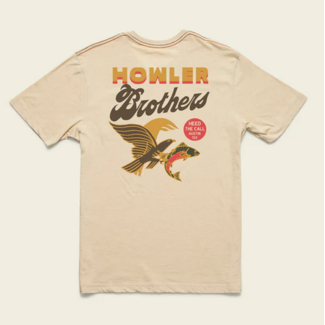 Howler Brothers Pocket T-Shirt : Osprey Prey : Sand Heather