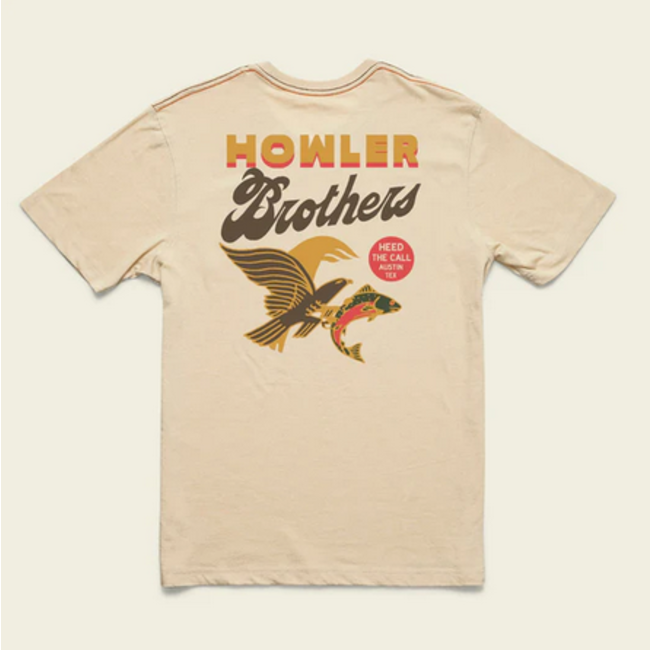 Howler Brothers Pocket T-Shirt : Osprey Prey : Sand Heather