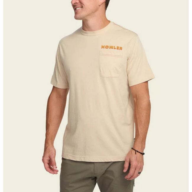 Howler Brothers Pocket T-Shirt : Osprey Prey : Sand Heather