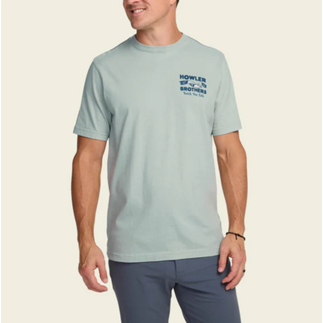 Howler Brothers Cotton T-Shirt : Flocka Seagulls : Puritan Grey