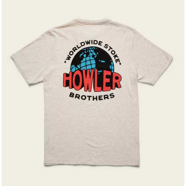 Howler Brothers Cotton T-Shirt : Worldwide Howler : Grey Heather