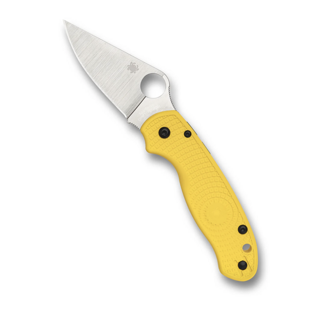 Spyderco PARA 3 SALT YELLOW LIGHTWEIGHT CPM MAGNACUT PLAINEDGE