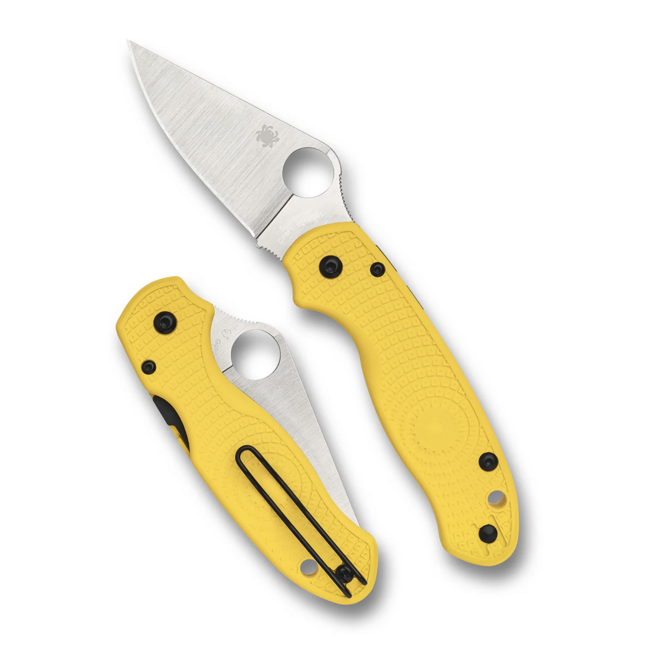 Spyderco PARA 3 SALT YELLOW LIGHTWEIGHT CPM MAGNACUT PLAINEDGE