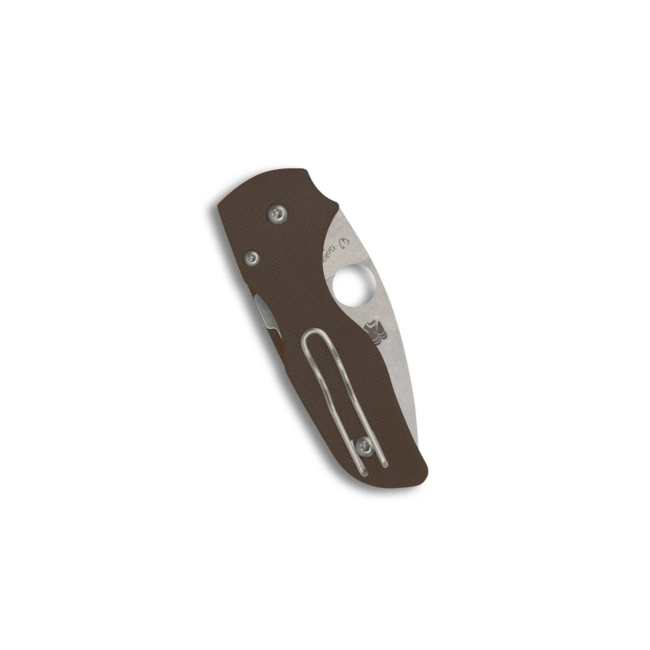 Spyderco Lil Native Brown G-10 CPM15V Plainedge