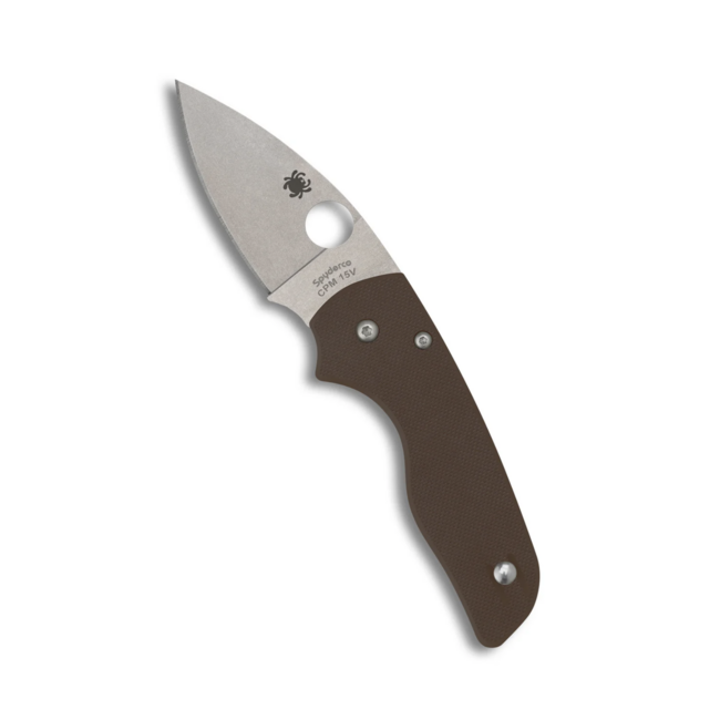 Spyderco Lil Native Brown G-10 CPM15V Plainedge