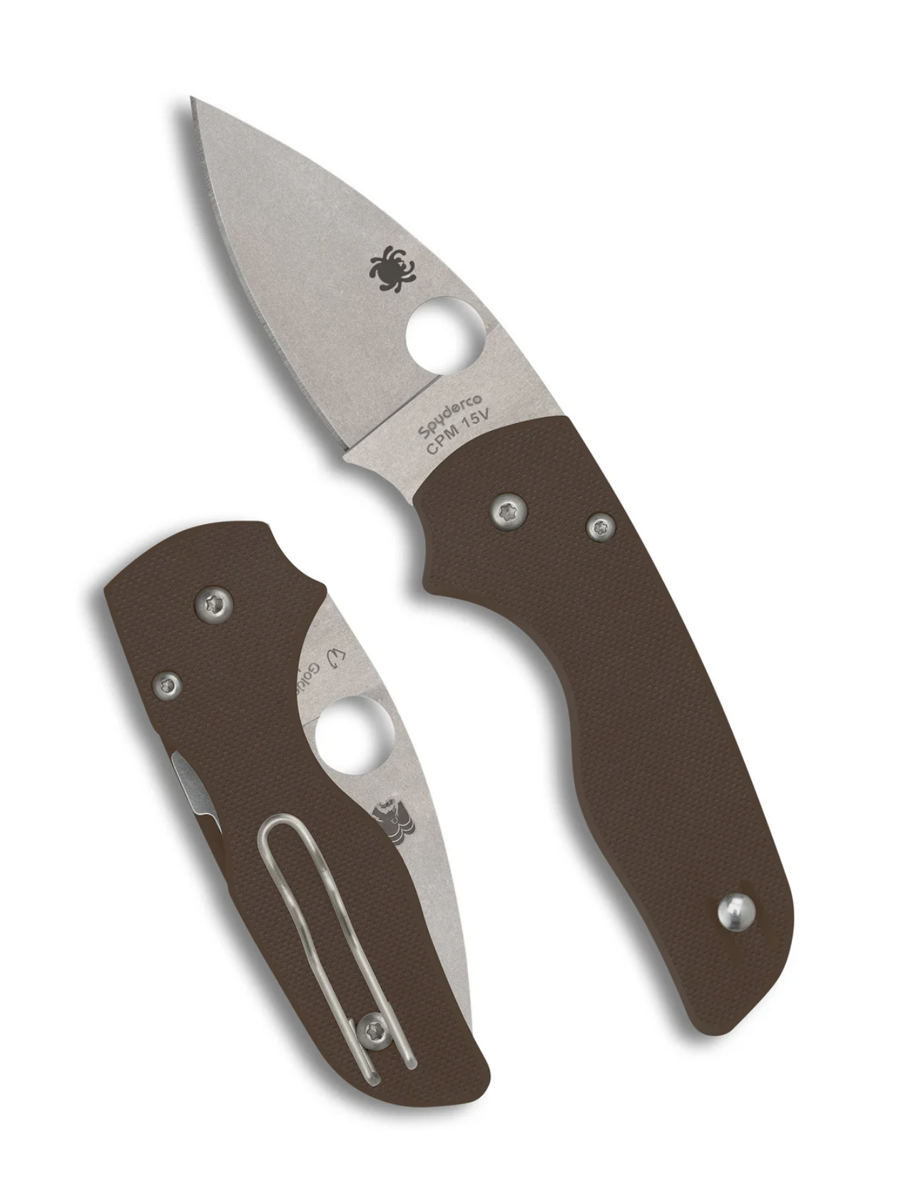 Spyderco Lil' Nativeスパイダルコ リルネイティブ G-10 Lil Naive Brown G-10 CPM15V Plainedge - The Gadget Company