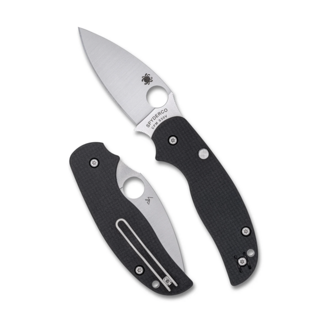 Spyderco SAGE 6 BUTTON COMPRESSION LOCK CARBON FIBER CPM S30V PLAINEDGE