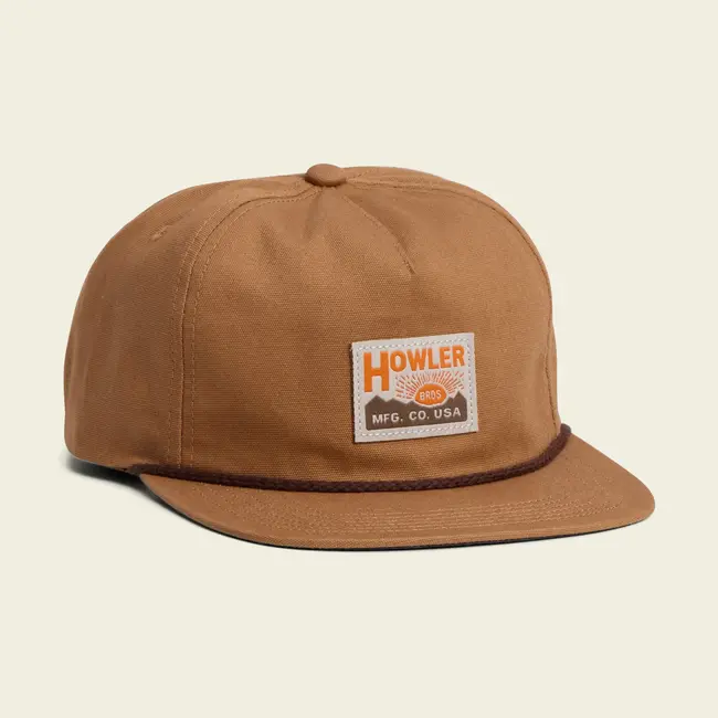 Howler Brothers Unstructured Snapback Hats : HB Manufacturing Co. : Brown Oxford