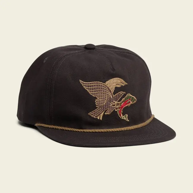 Howler Brothers Unstructured Snapback Hats : Osprey Prey : Black Twill