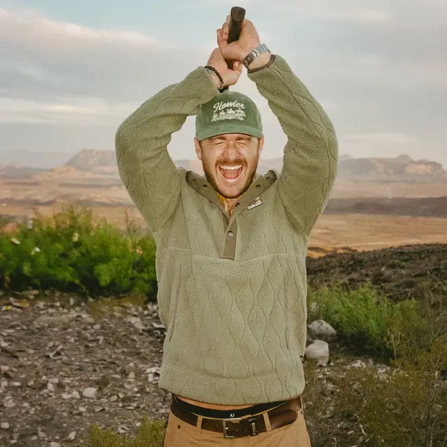 Howler Brothers Chisos Hooded Pullover - Capillary Waves : Lichen Green