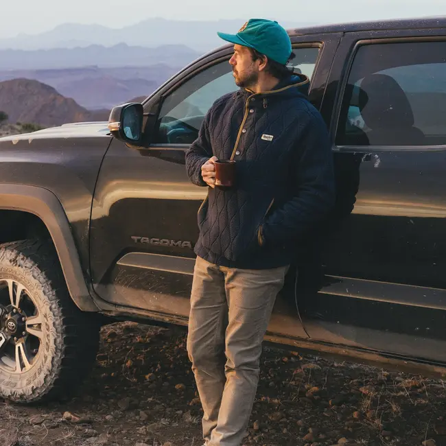 Howler Brothers Chisos Hooded Pullover - Capillary Waves : Dark Blue