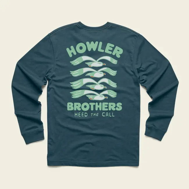 Howler Brothers Longsleeve T-Shirt - Flocka Seagulls : Key Largo