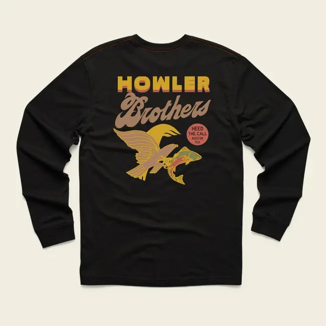Howler Brothers Longsleeve T-Shirt - Osprey Prey : Black