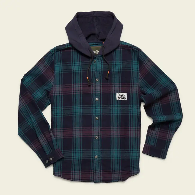 Howler Brothers Salvo Hooded Blanket Flannel - Mesa Plaid : Midnight