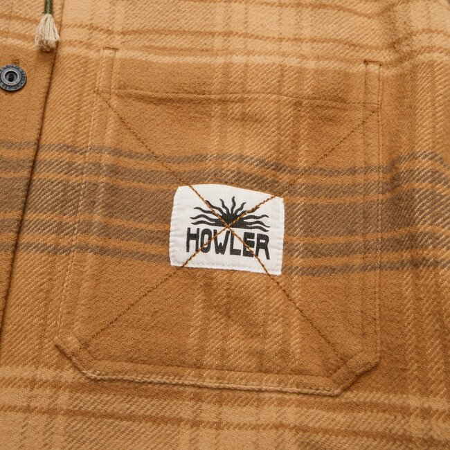 Howler Brothers Salvo Hooded Blanket Flannel - Mesa Plaid : Duck Brown