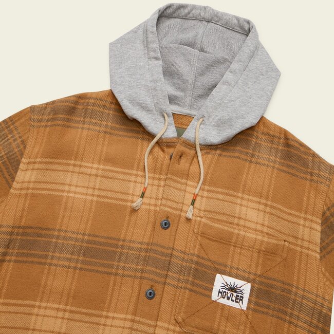 Howler Brothers Salvo Hooded Blanket Flannel - Mesa Plaid : Duck Brown