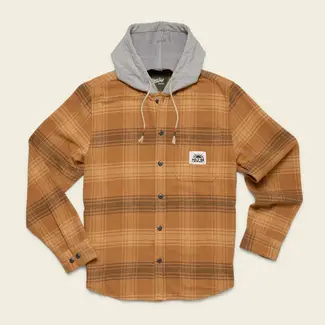 Howler Brothers Salvo Hooded Blanket Flannel - Mesa Plaid : Duck Brown