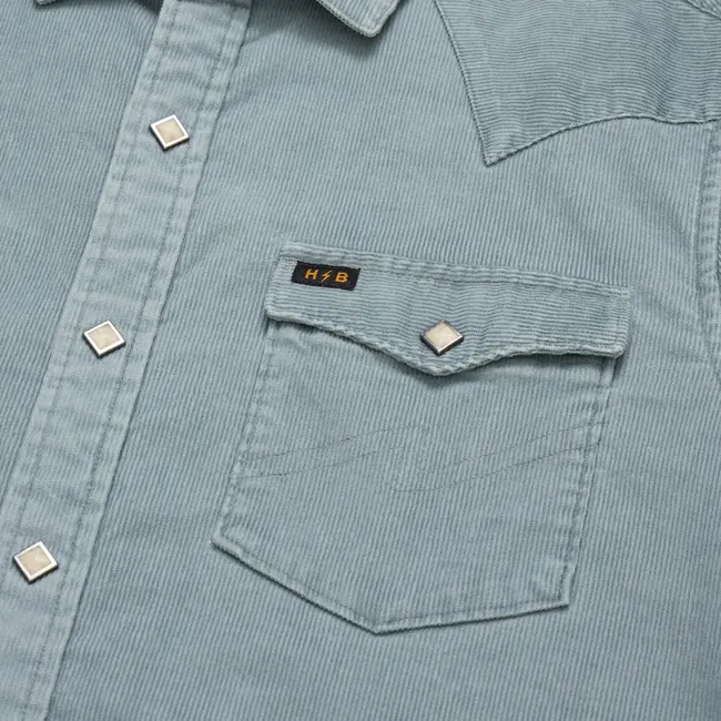 Howler Brothers Banning Corduroy Snapshirt - Iron Blue