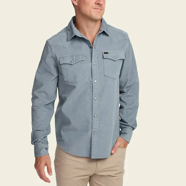 Howler Brothers Banning Corduroy Snapshirt - Iron Blue