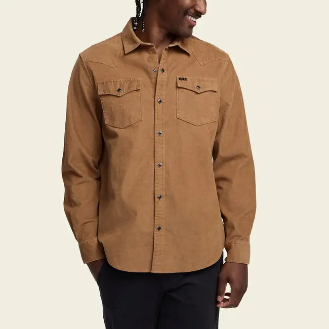 Howler Brothers Banning Corduroy Snapshirt - Duck Brown