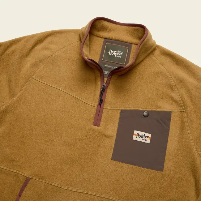 Howler Brothers Free Range Fleece Pullover : Dijon