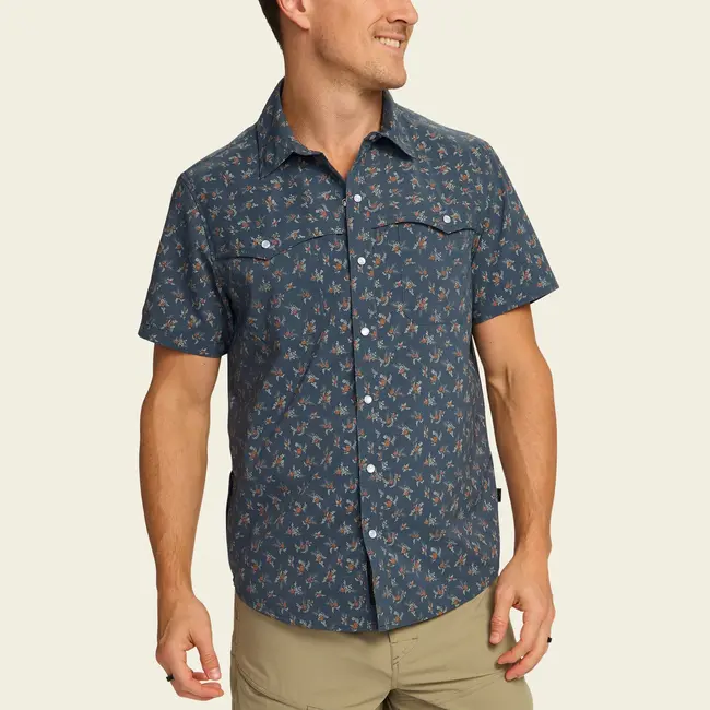 Howler Brothers Open Country Tech Shirt - Rancher Floral : Dark Slate
