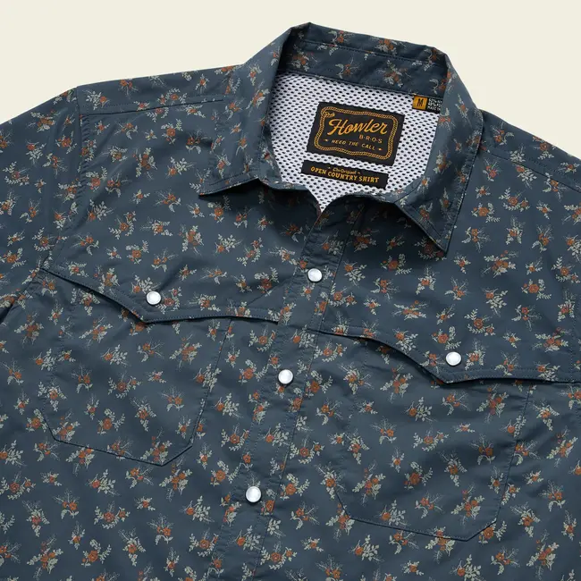 Howler Brothers Open Country Tech Shirt - Rancher Floral : Dark Slate