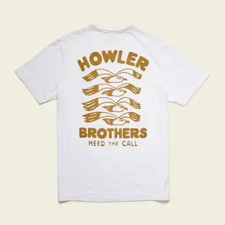 Howler Brothers Cotton T-Shirt - Flocka Seagulls : Vintage White