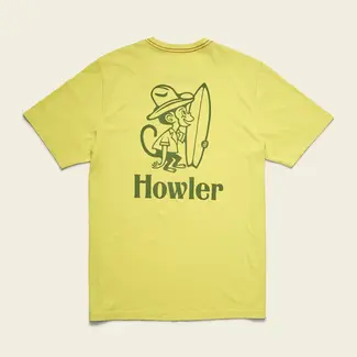 Howler Brothers Cotton Pocket T-Shirt - El Monito : Chartreuse