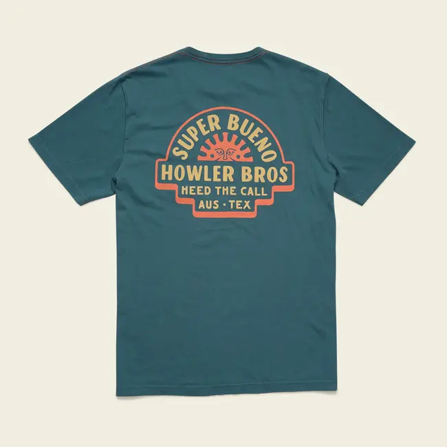 Howler Brothers Cotton Pocket T-Shirt - Super Bueno Sol : Storm