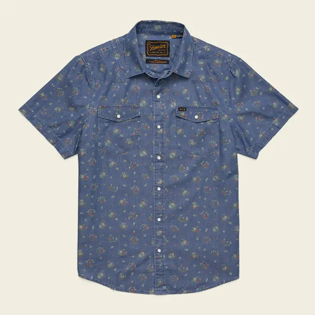 Howler Brothers H Bar B Snapshirt - Bouquets : Washed Indigo