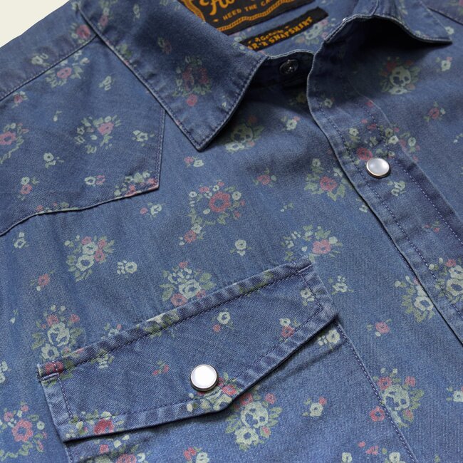 Howler Brothers H Bar B Snapshirt - Bouquets : Washed Indigo