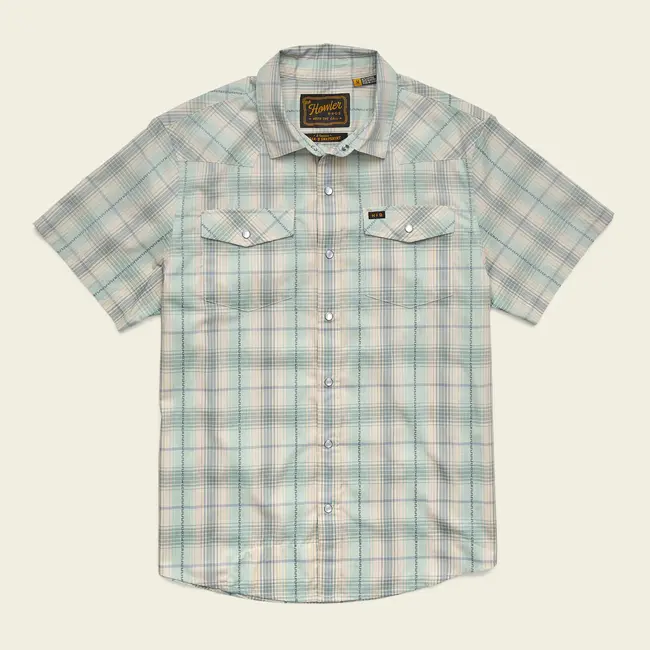 Howler Brothers H Bar B Snapshirt - Prairie Plaid : Seafoam
