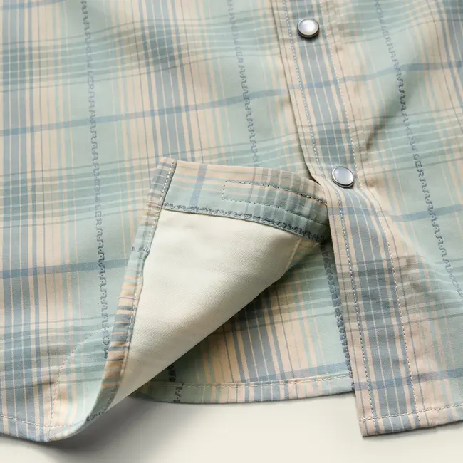 Howler Brothers H Bar B Snapshirt - Prairie Plaid : Seafoam