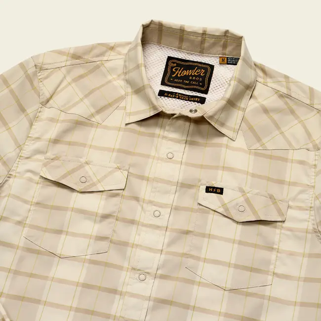 Howler Brothers H Bar B Tech Longsleeve - Cameron Plaid : Cream