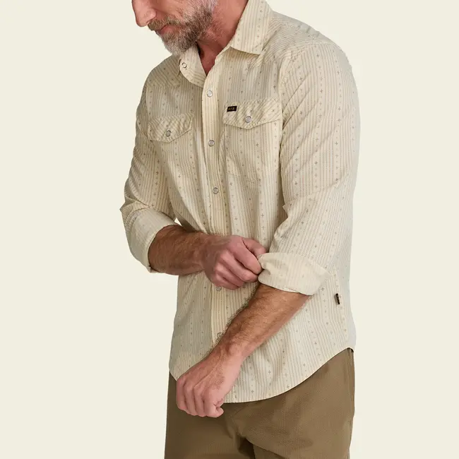 Howler Brothers H Bar B Tech Longsleeve - Supernova Stripe : Leche